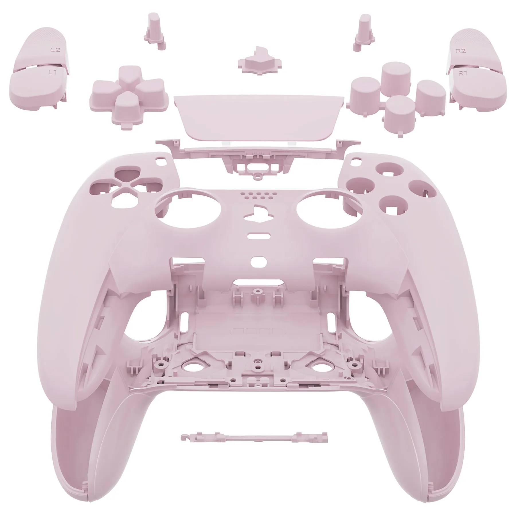 eXtremeRate Cherry Blossoms Pink Full Set Housing Shell with Buttons Touchpad Cover Compatible with ps5 Edge Controller, Custom Replacement Decorative Trim Shell Front Back Plates Compatible with ps5 Edge Controller - QRHEGP009