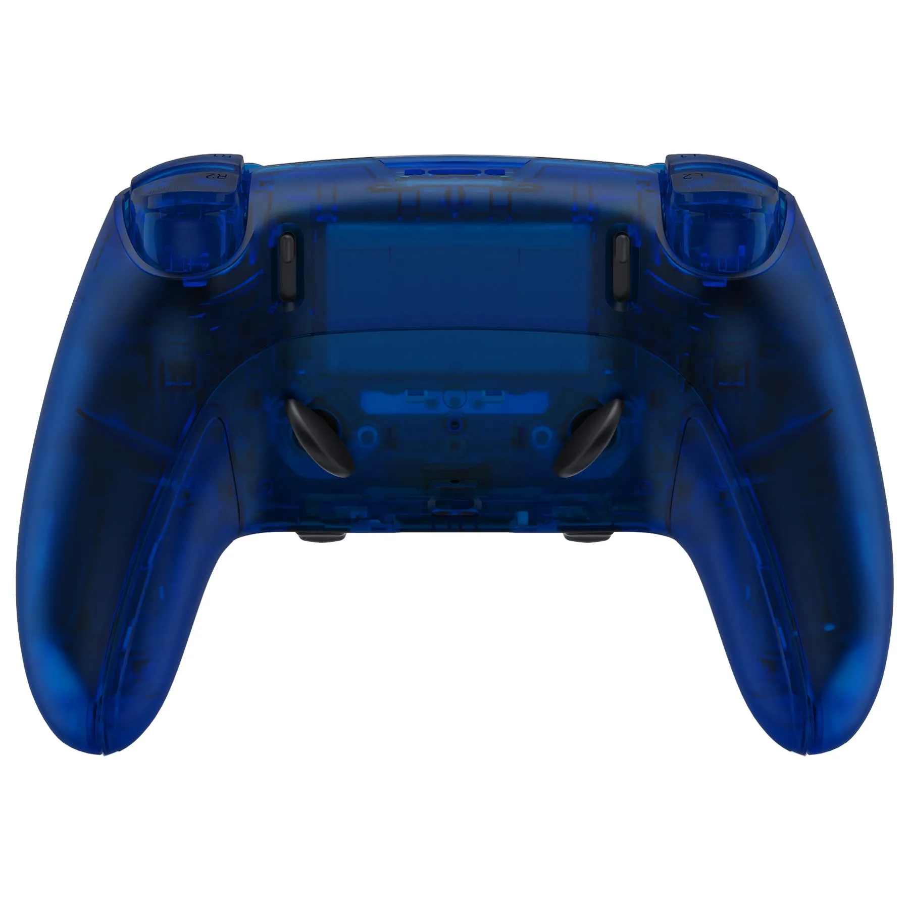eXtremeRate Clear Blue Full Set Housing Shell with Buttons Touchpad Cover Compatible with ps5 Edge Controller, Custom Replacement Decorative Trim Shell Front Back Plates Compatible with ps5 Edge Controller - QRHEGM004