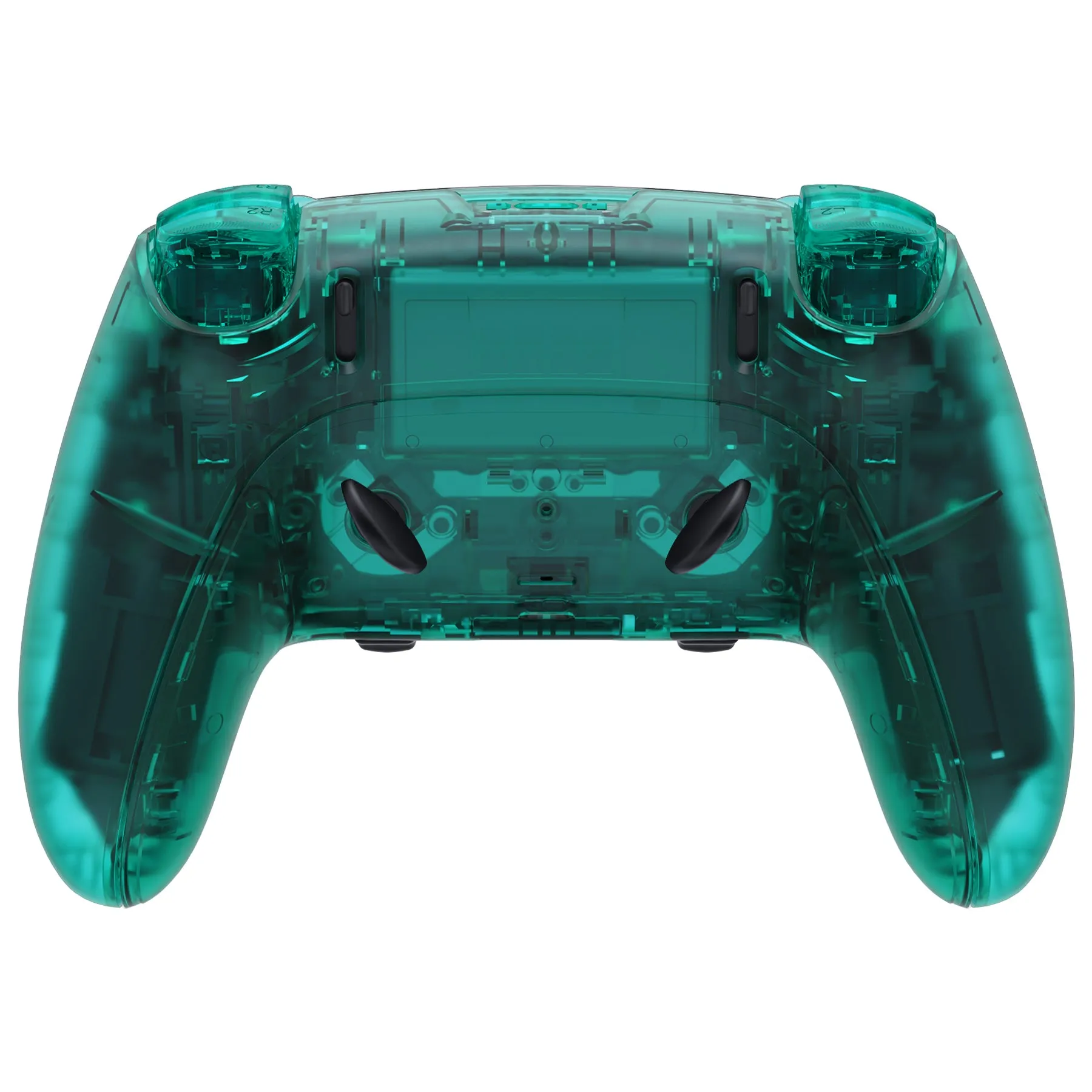 eXtremeRate Emerald Green Full Set Housing Shell with Buttons Touchpad Cover Compatible with ps5 Edge Controller, Custom Replacement Decorative Trim Shell Front Back Plates Compatible with ps5 Edge Controller - QRHEGM005