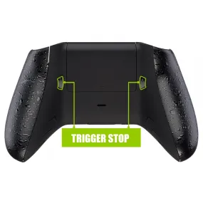eXtremeRate FlashShot Trigger Stop Bottom Shell Kit for Xbox One S & One X Controller, Redesigned Back Shell & Textured Black Handle Grips & Dual Trigger Locks for Xbox One S X Controller Model 1708 - X1GZ001