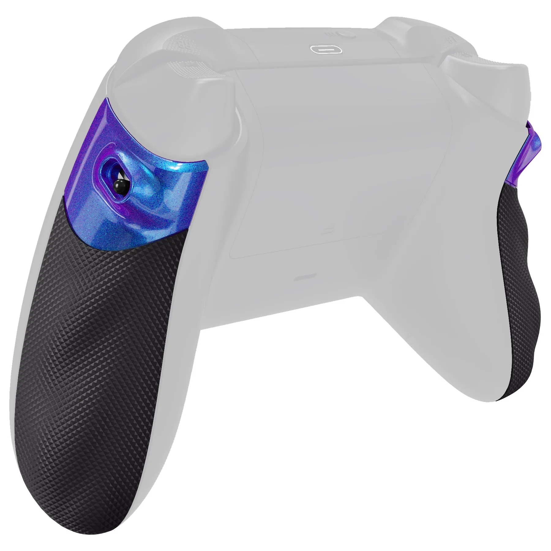 eXtremeRate FLEXOR Rubberized Side Rails Grips Trigger Stop Kit for Xbox Series X/S Controller, Ergonomic Trigger Stopper Handle Grips for Xbox Core Controller – Diamond Textured Chameleon Purple Blue - PX3Q3002