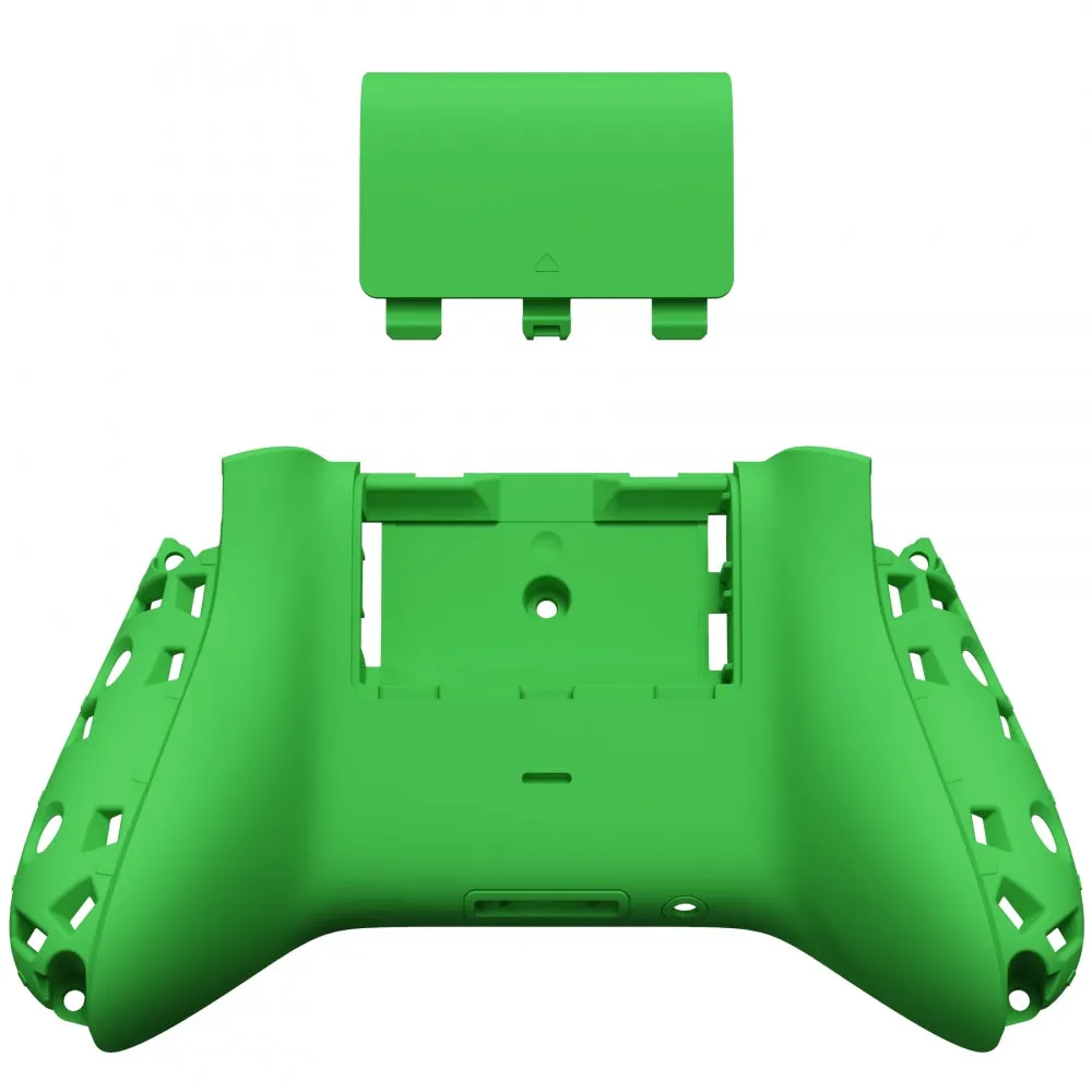 eXtremeRate Green Soft Touch Replacement Back Shell w/ Battery Cover for Xbox Series S/X Controller - Controller & Side Rails NOT Included - BX3P306