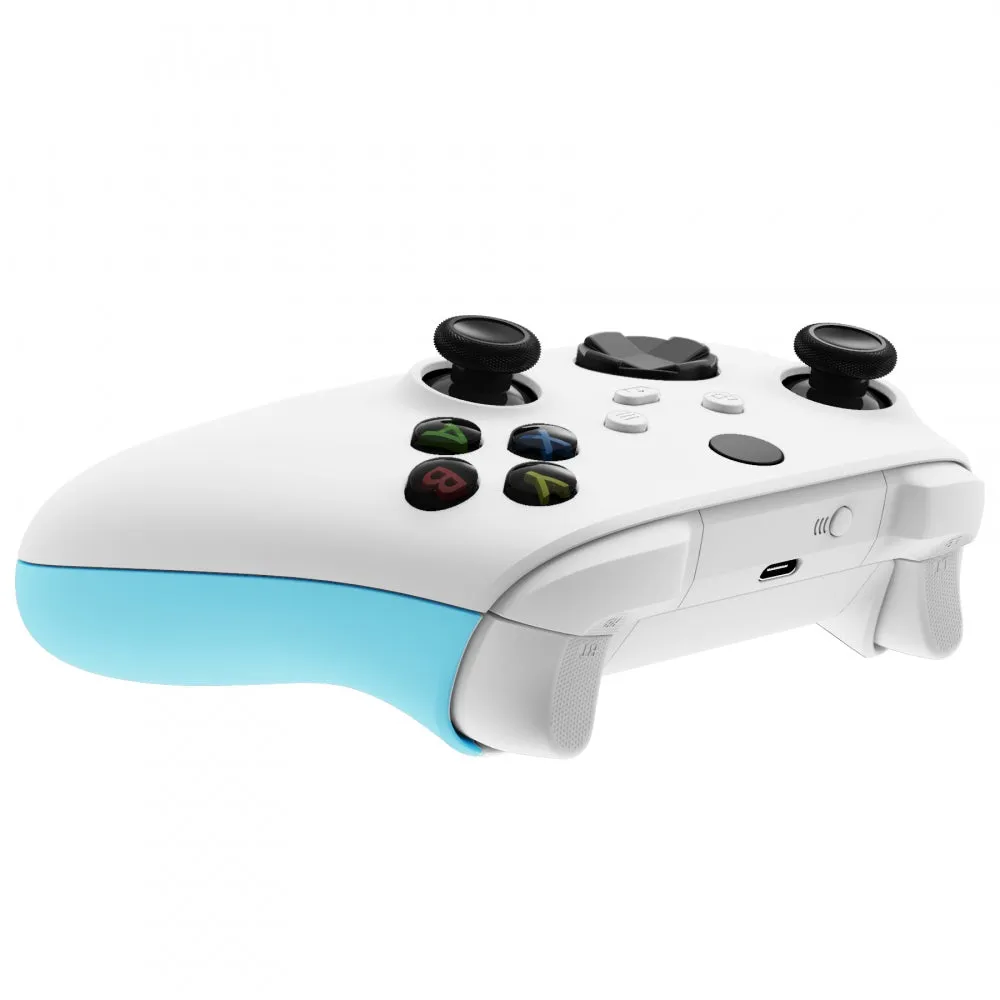 eXtremeRate Heaven Blue Back Panels, Comfortable Non-Slip Side Rails Handles, Game Improvement Replacement Parts for Xbox Series S / X Controller - Controller NOT Included - PX3P313