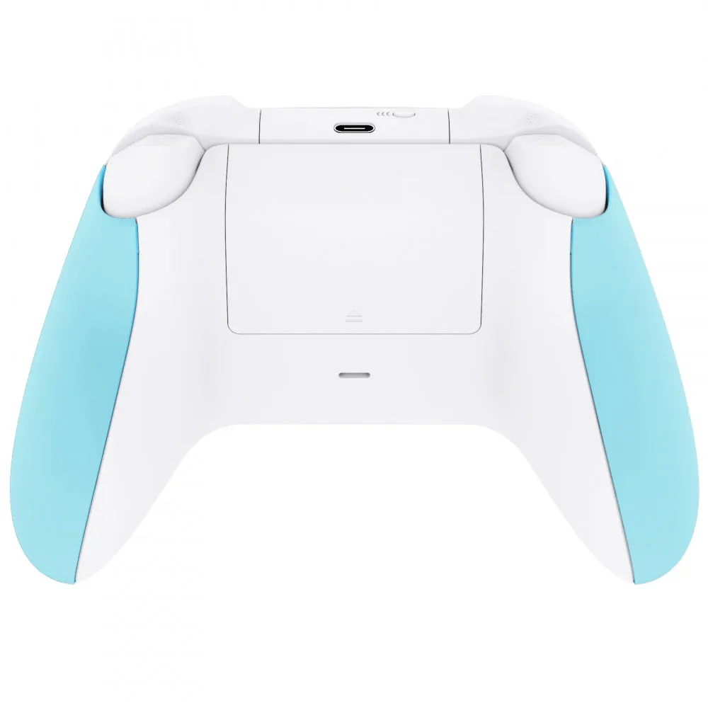 eXtremeRate Heaven Blue Back Panels, Comfortable Non-Slip Side Rails Handles, Game Improvement Replacement Parts for Xbox Series S / X Controller - Controller NOT Included - PX3P313