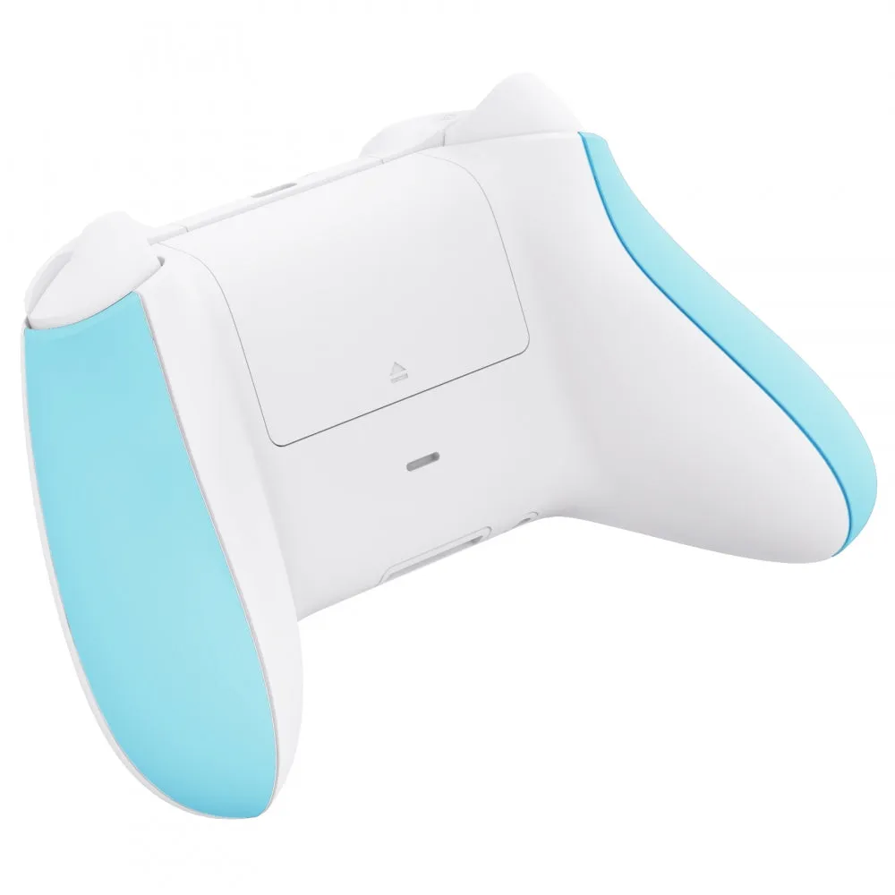 eXtremeRate Heaven Blue Back Panels, Comfortable Non-Slip Side Rails Handles, Game Improvement Replacement Parts for Xbox Series S / X Controller - Controller NOT Included - PX3P313