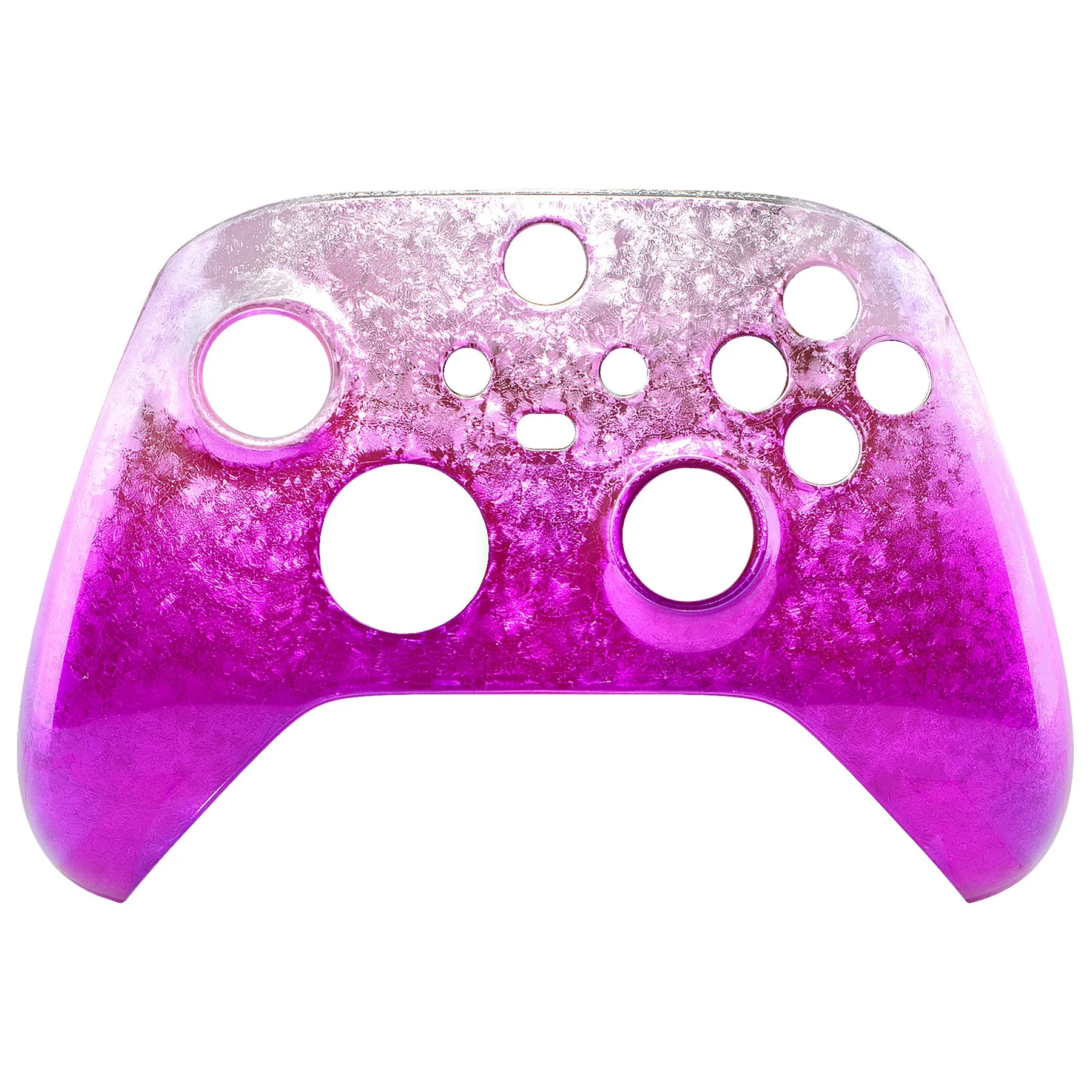 eXtremeRate Ice Flake Magenta Replacement Front Housing Shell for Xbox Series X / S Controller, Custom Cover Faceplate for Xbox Core Controller - Controller NOT Included - FX3D411