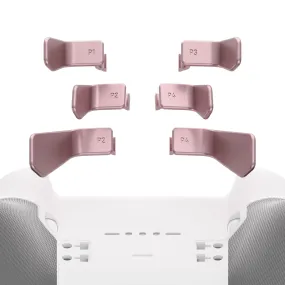 eXtremeRate Metalic Rose Gold 6in1 Replacement Interchangeable Swift Back Paddles for Xbox One Elite & Elite Series 2 Controller - IL608