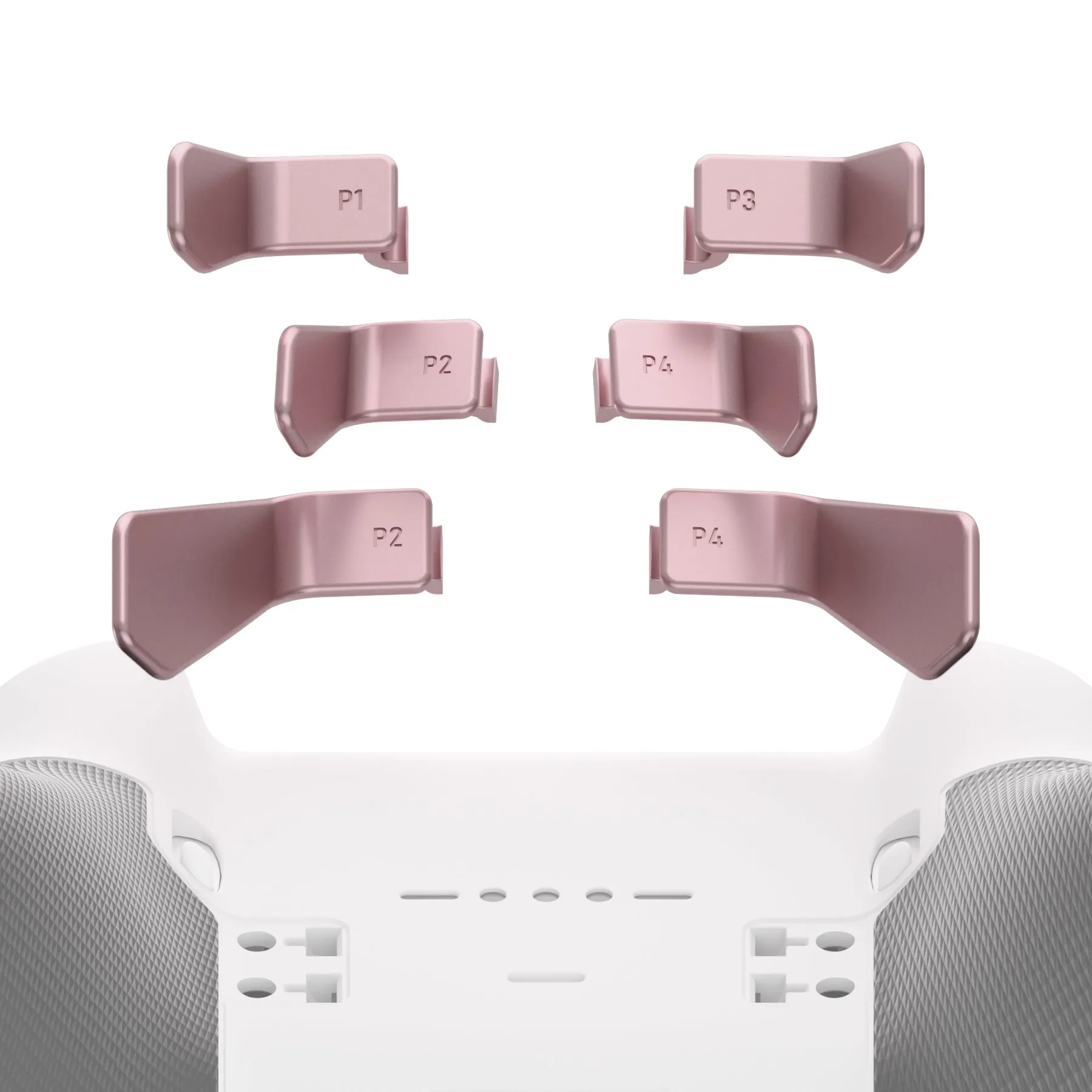 eXtremeRate Metalic Rose Gold 6in1 Replacement Interchangeable Swift Back Paddles for Xbox One Elite & Elite Series 2 Controller - IL608