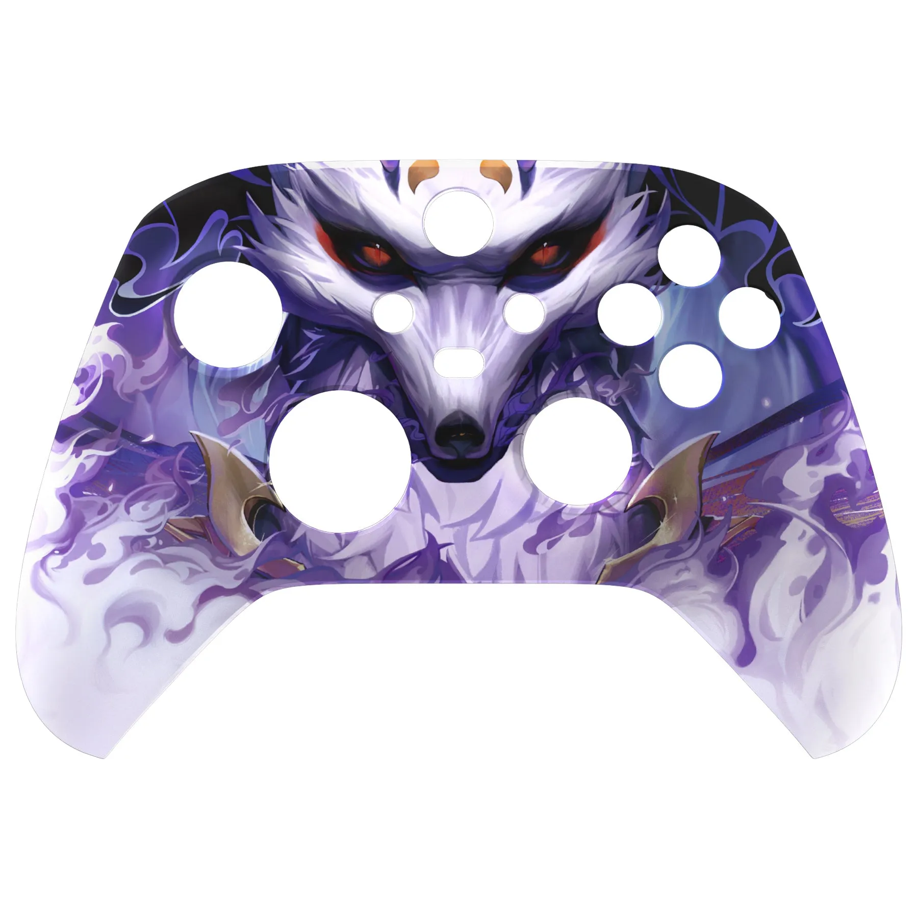 eXtremeRate Nine-Taled Fox Replacement Part Faceplate, Soft Touch Grip Housing Shell Case for Xbox Series S & Xbox Series X Controller Accessories - Controller NOT Included - FX3T176
