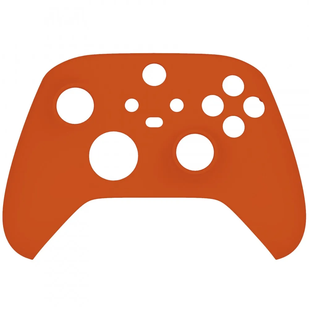 eXtremeRate Orange Replacement Part Faceplate, Soft Touch Grip Housing Shell Case for Xbox Series S & Xbox Series X Controller Accessories - Controller NOT Included - FX3P304