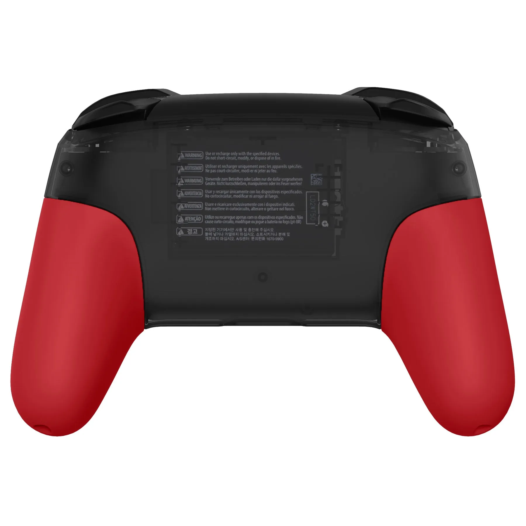 eXtremeRate Passion Red Replacement Handle Grips for NS Switch Pro Controller, Soft Touch DIY Hand Grip Shell for NS Switch Pro Controller - Controller NOT Included - GRP332