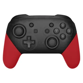 eXtremeRate Passion Red Replacement Handle Grips for NS Switch Pro Controller, Soft Touch DIY Hand Grip Shell for NS Switch Pro Controller - Controller NOT Included - GRP332