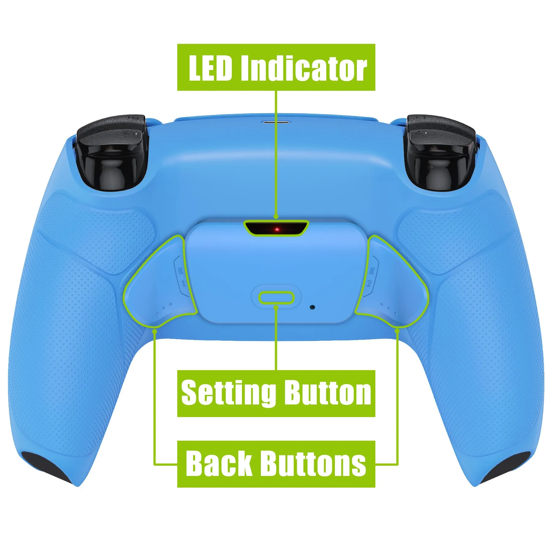 eXtremeRate Remappable RISE Remap Kit for PS5 Controller BDM-030/040/050 - Rubberized Starlight Blue - XPFU6006G3