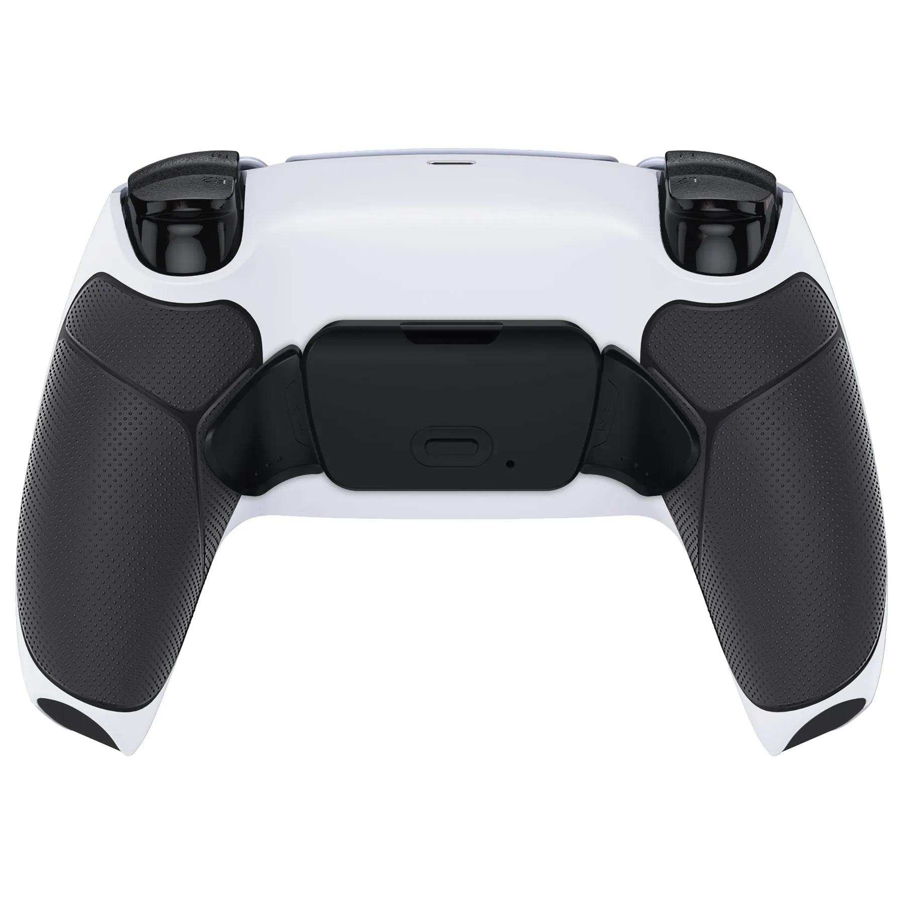 eXtremeRate Remappable RISE V3 Remap Kit for PS5 Controller BDM-030/040/050 - Rubberized Black Grip with Black Back Paddles - XPFU6010G4