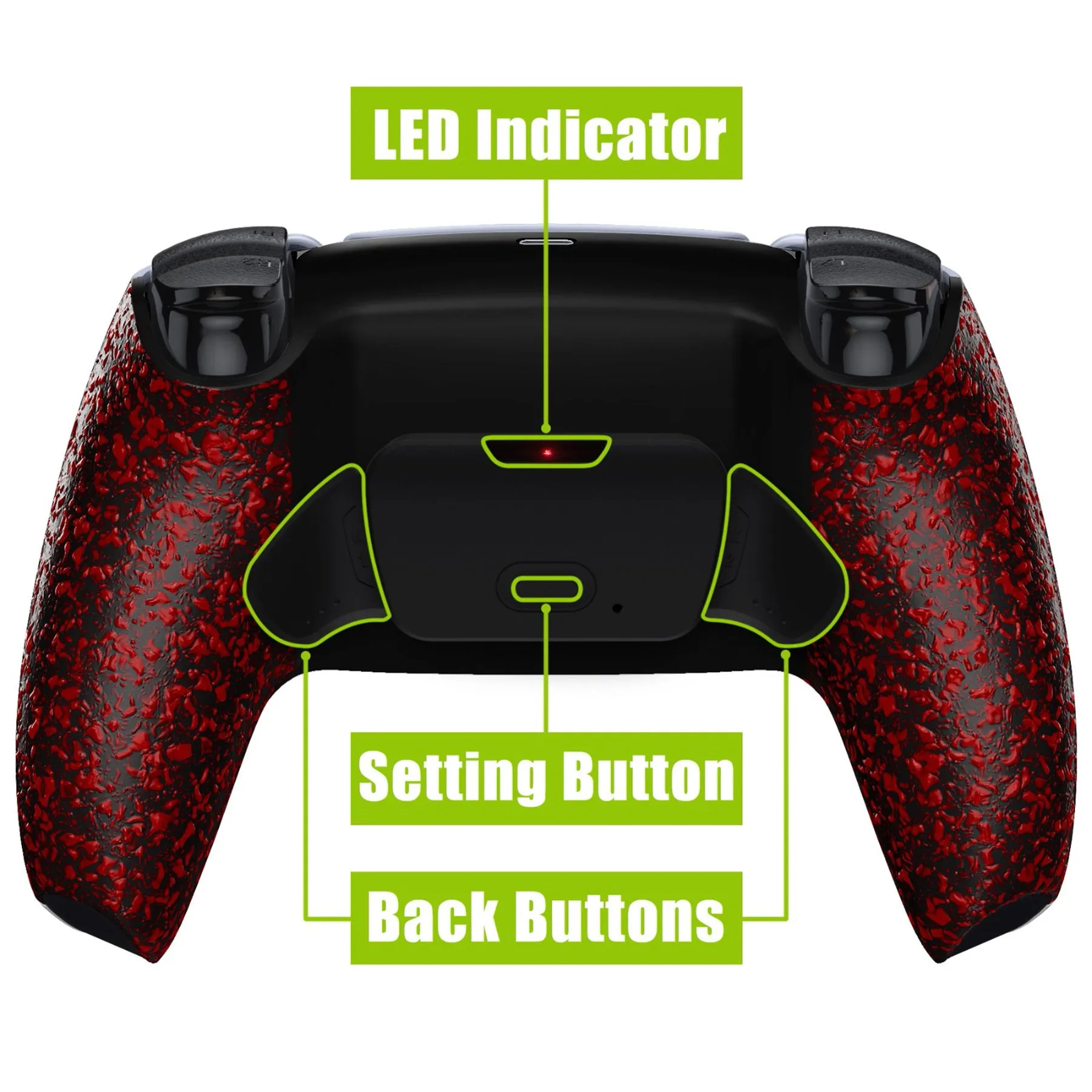 eXtremeRate Remappable RISE V3 Remap Kit for PS5 Controller BDM-030/040/050 - Textured Red - XPFP3042G4