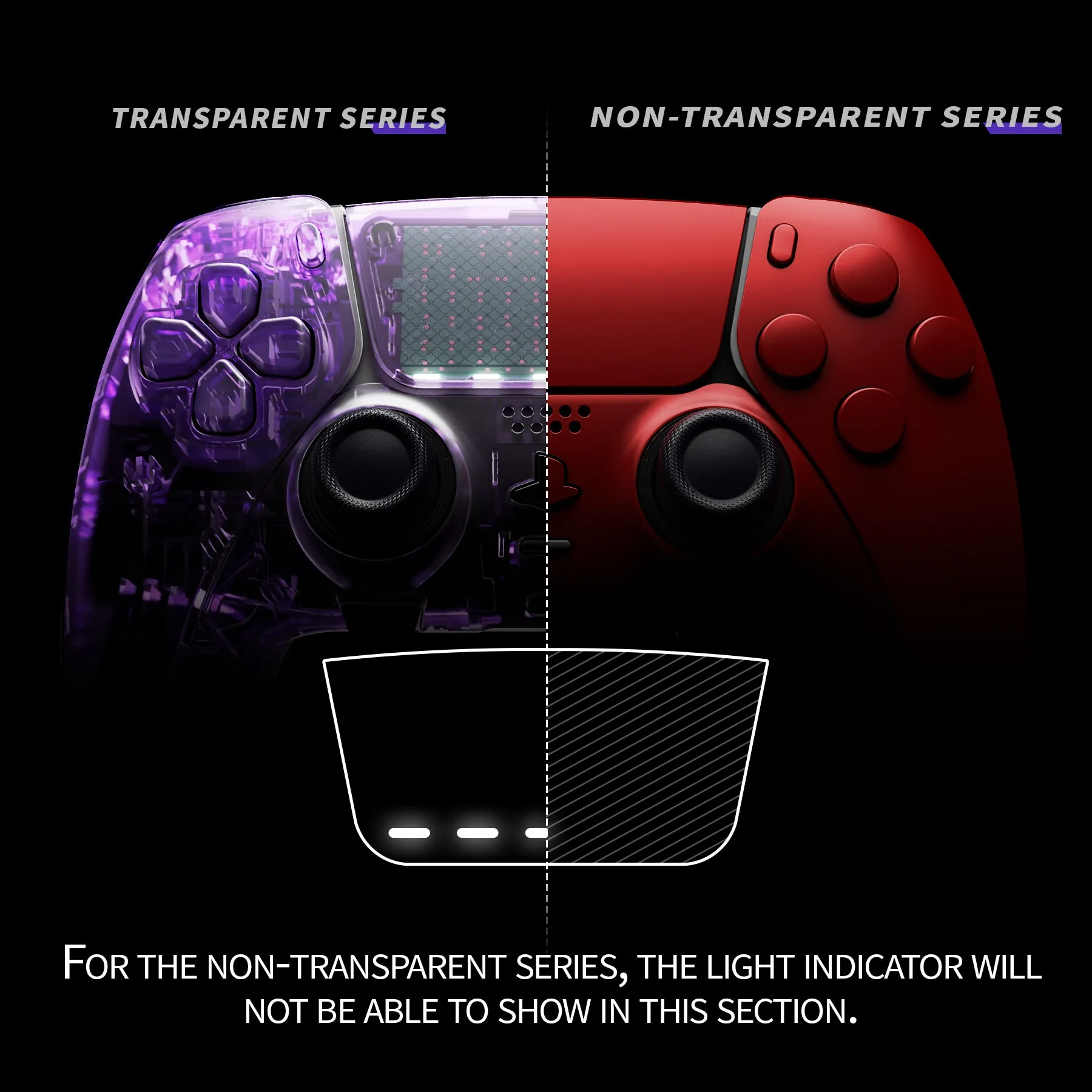 eXtremeRate Scarlet Red Full Set Housing Shell with Buttons Touchpad Cover Compatible with ps5 Edge Controller, Custom Replacement Decorative Trim Shell Front Back Plates Compatible with ps5 Edge Controller - QRHEGP001