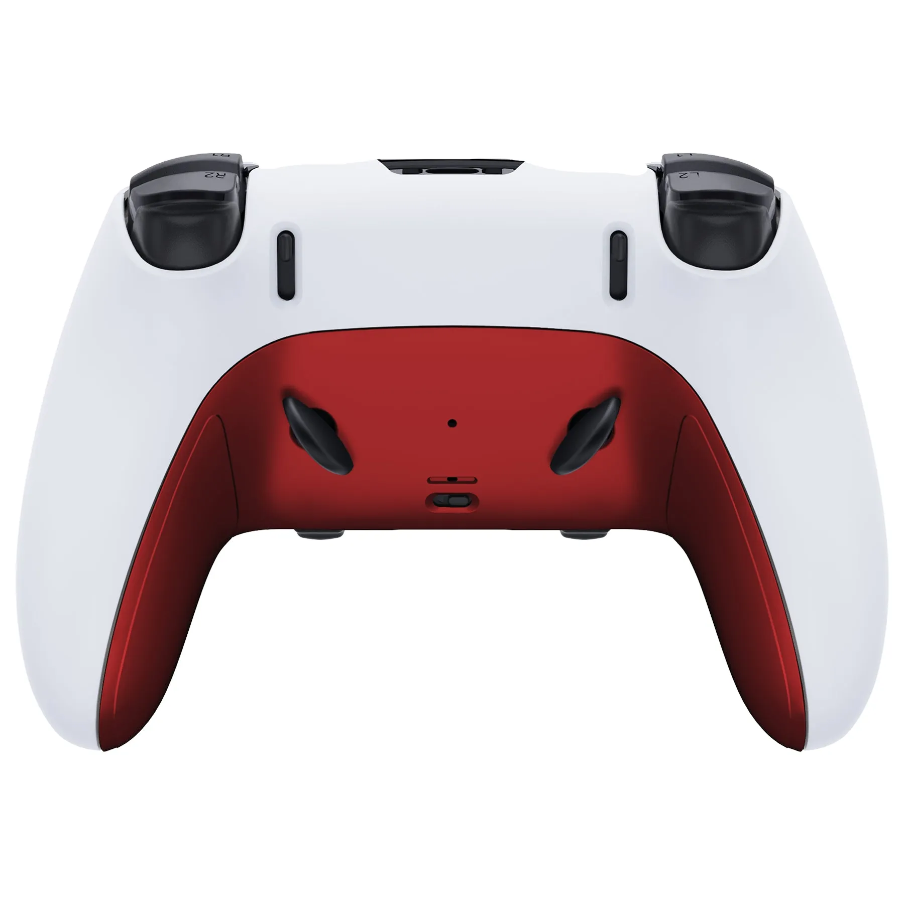 eXtremeRate Scarlet Red Top Bottom Decorative Trim Shell Compatible with ps5 Edge Controller DIY Replacement Front Back Clip Shell, Custom Plates Cover Compatible with ps5 Edge Controller - CXQEGP001
