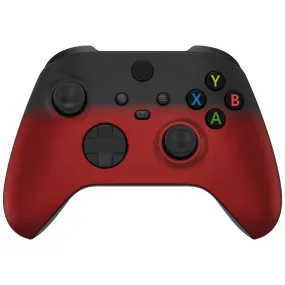 eXtremeRate Shadow Red Replacement Part Faceplate, Soft Touch Grip Housing Shell Case for Xbox Series S & Xbox Series X Controller Accessories - Controller NOT Included -FX3P319
