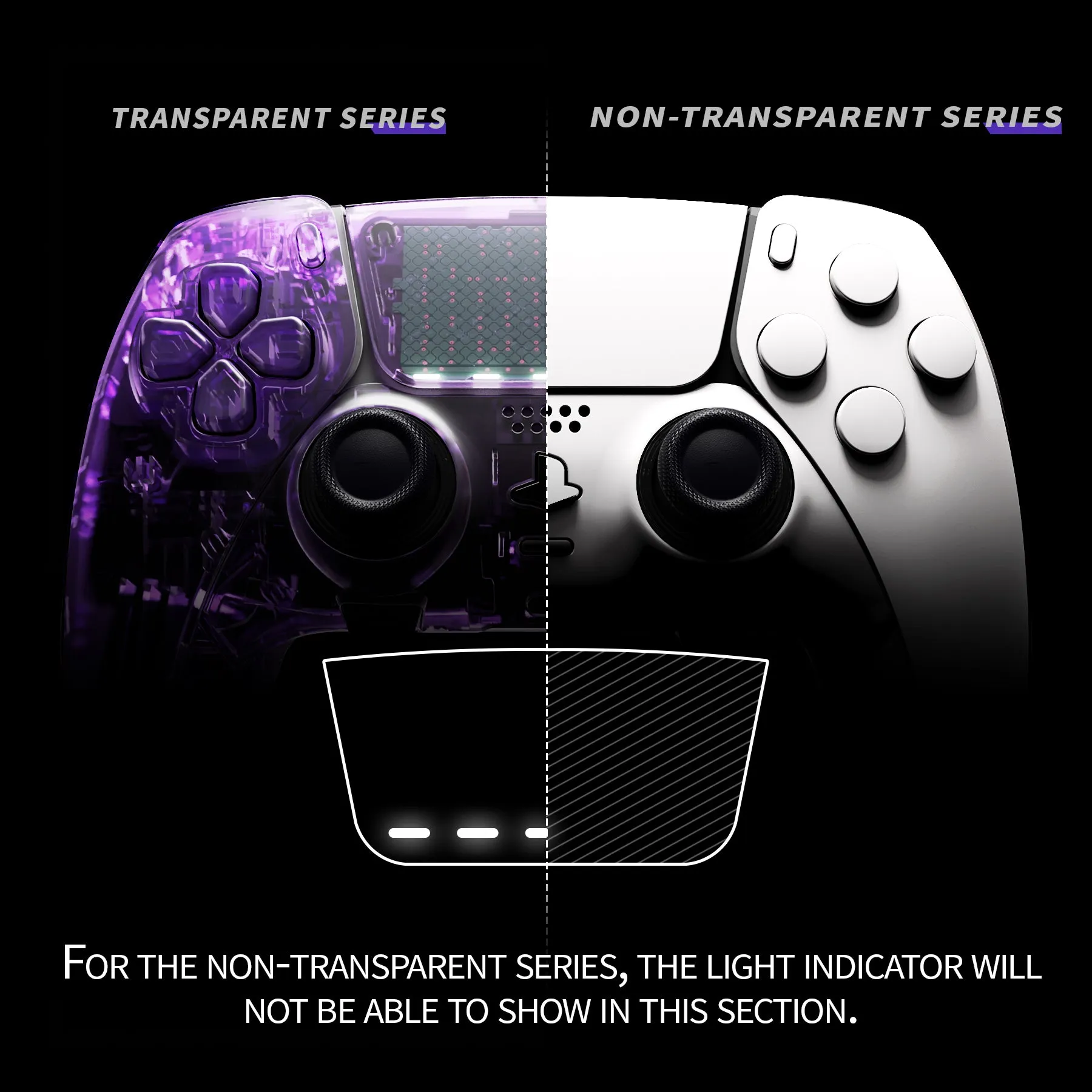eXtremeRate White Full Set Housing Shell with Buttons Touchpad Cover Compatible with ps5 Edge Controller, Custom Replacement Decorative Trim Shell Front Back Plates Compatible with ps5 Edge Controller - QRHEGP007