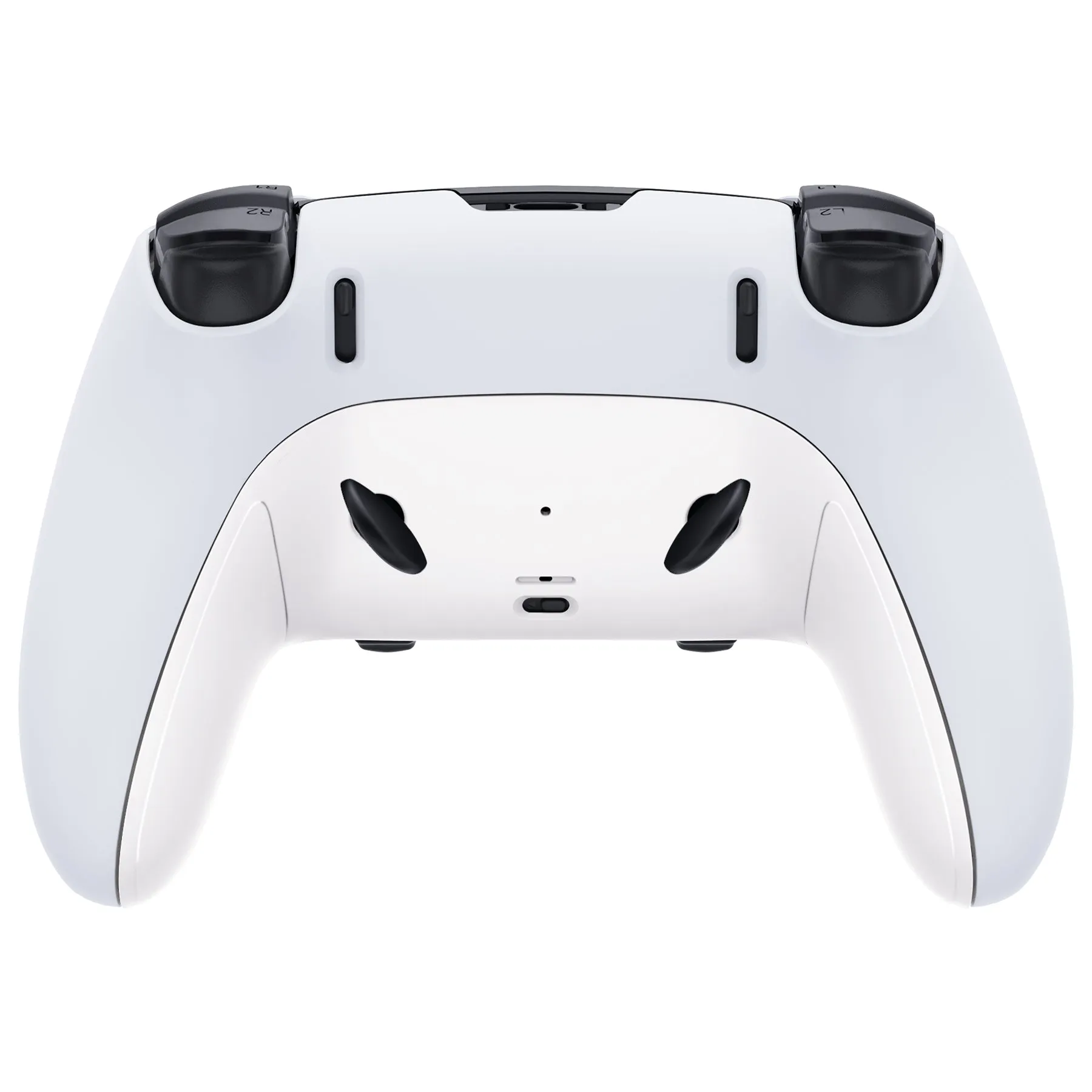 eXtremeRate White Top Bottom Decorative Trim Shell Compatible with ps5 Edge Controller DIY Replacement Front Back Clip Shell, Custom Plates Cover Compatible with ps5 Edge Controller - CXQEGP007