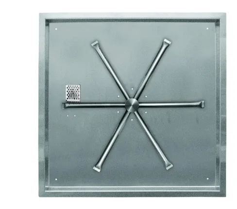 Firegear 26" Stainless Steel Square Pan Gas Fire Pit Insert FPB-26SBSTMSI-N