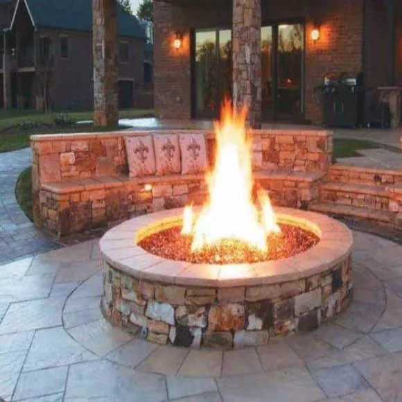 Firegear 34" Round Disk Gas Fire Pit Insert FPB-34DBSTMSI-N