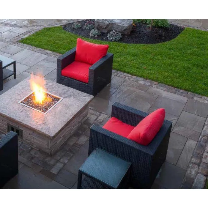 Firegear 34" Square Flat Pan Gas Fire Pit Insert FPB-34SFBSTMSI-N