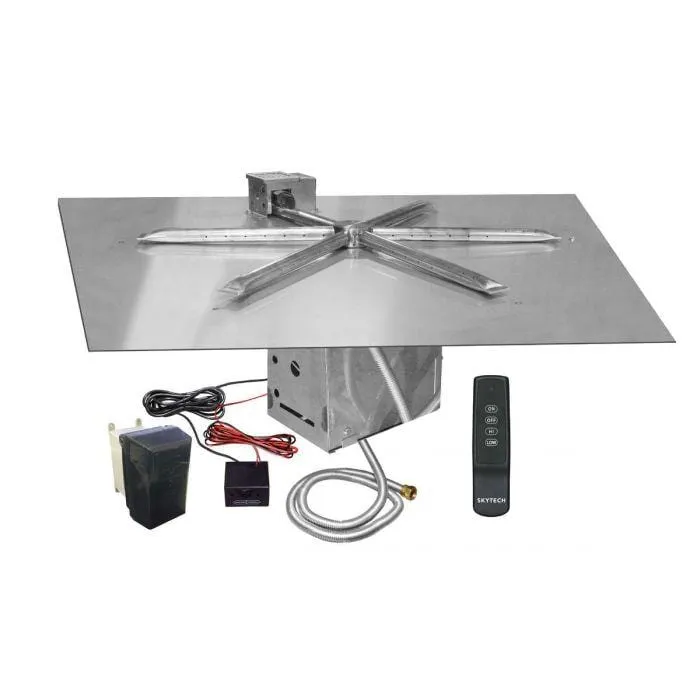 Firegear 34" Square Flat Pan Gas Fire Pit Insert FPB-34SFBSTMSI-N