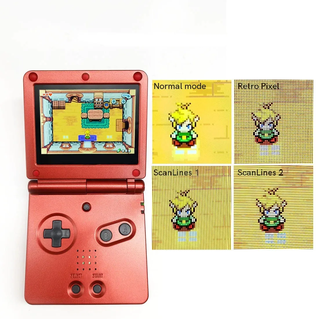 Game Boy Advance SP V5 3.0 Inch IPS LCD Backlight Kit with Laminated Lens and OSD - Hispeedido