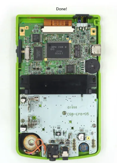 Game Boy Color 2.45 IPS LCD Backlit Display Kit with Laminated Lens & On-Screen Display - Hispeedido