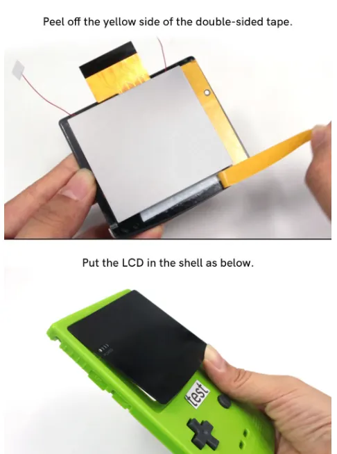 Game Boy Color 2.45 IPS LCD Backlit Display Kit with Laminated Lens & On-Screen Display - Hispeedido