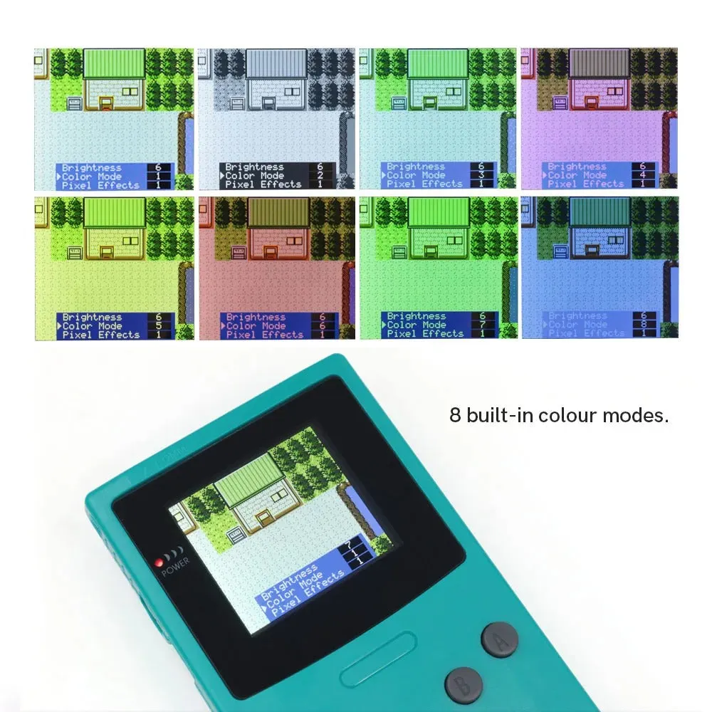 Game Boy Color 2.45 IPS LCD Backlit Display Kit with Laminated Lens & On-Screen Display - Hispeedido