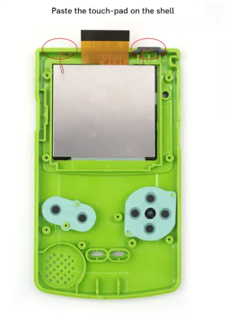 Game Boy Color 2.45 IPS LCD Backlit Display Kit with Laminated Lens & On-Screen Display - Hispeedido