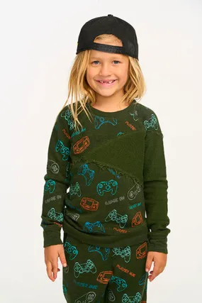 Gamer Raglan Pullover | Forest Night