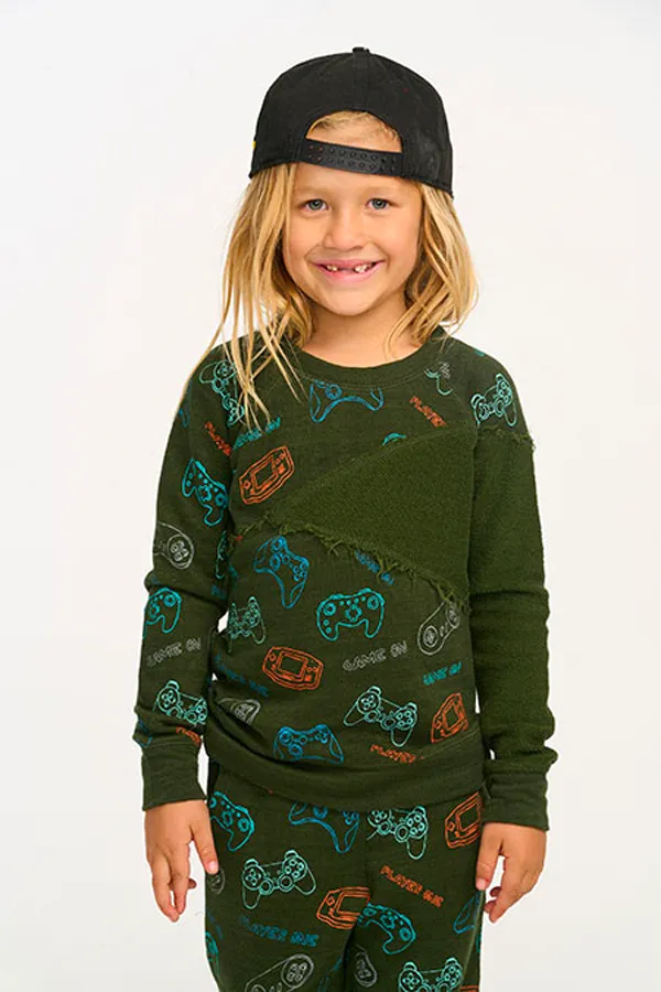 Gamer Raglan Pullover | Forest Night