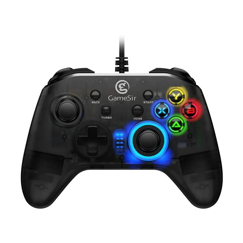 GameSir T4w Wired Gamepad and Carrying Case, Game Controller with Vibration and Turbo Function PC Joystick for Windows 7 8 10 11