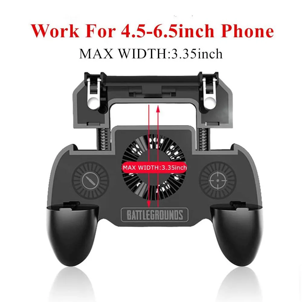 Gaming Grip with Portable Charger Cooling Fan