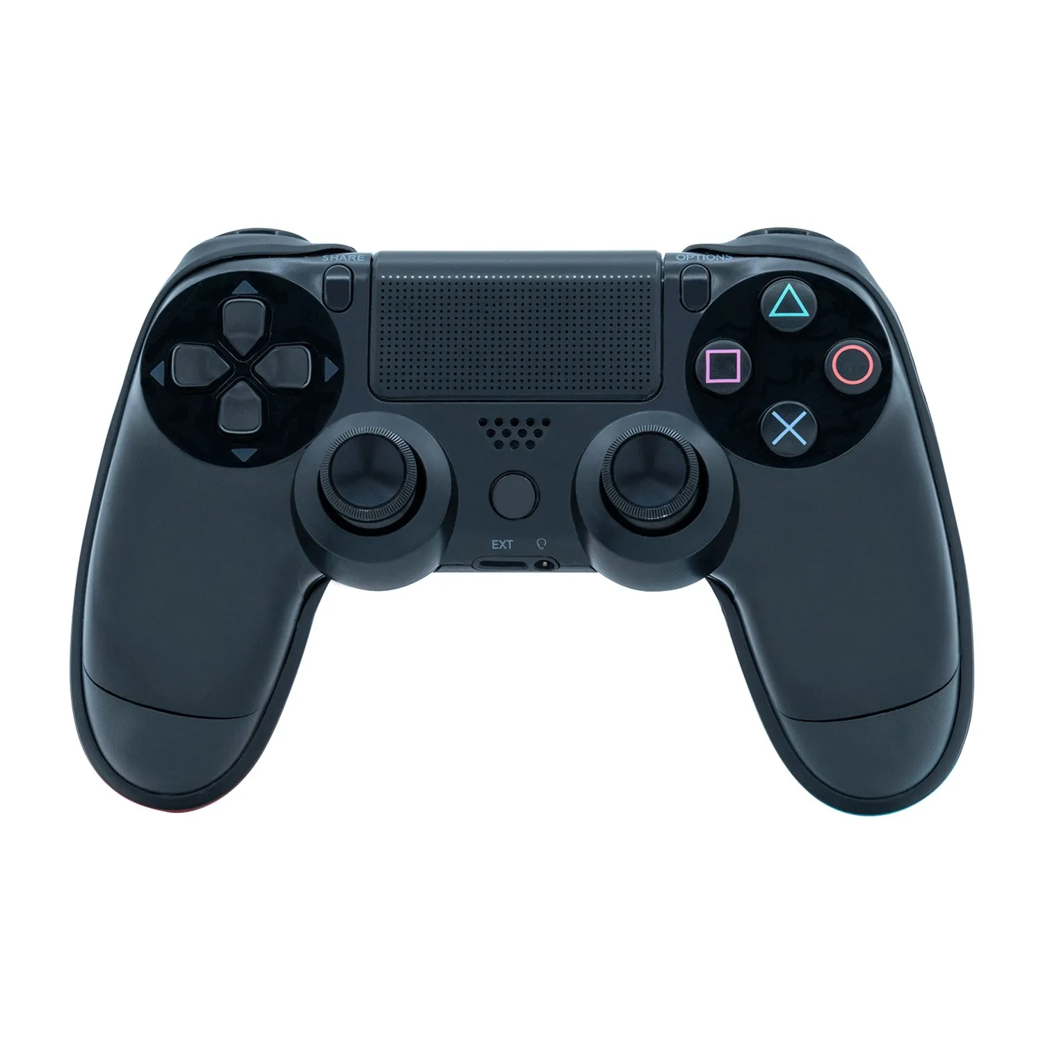Good Feeling FPS Trigger Stop & Grip Cover for PS4 Controller Honcam Handle Grip Shell for  Dualshock 4 for Gamer - Red & Blue
