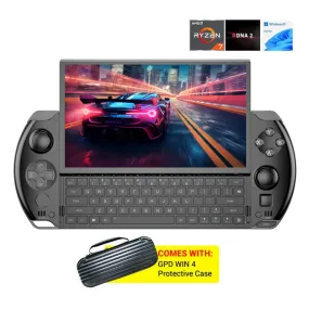 GPD WIN 4 AMD Ryzen 7 6800U Handheld PC Gaming Console (Black) [32GB 2TB ]   GPD Protection Case for WIN 4