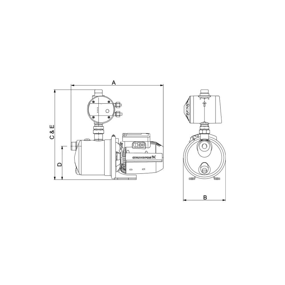 Grundfos JP PM1 Self-Priming Jet Pumps