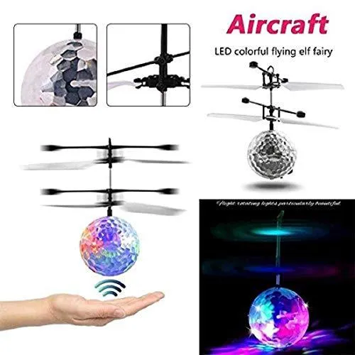 Hand Control Flying Ball with Motion Sensors and 3D Lights,Gravity Sensor Lights, Multi Infrared Induction RC Built-in LED Light Helicopter Toys