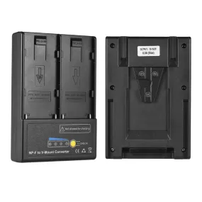 High Quality NP-F to V-mount Battery Converter Adapter Plate with Dual Slot for NP-F550 NP-F750 NP-F970 Series