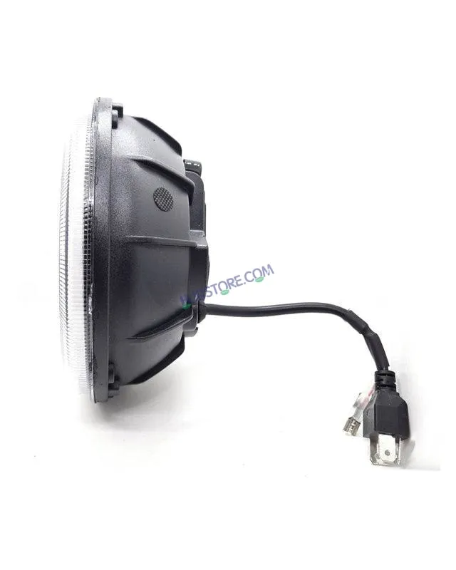 HJG 7 Inch Round Headlight Compatible with Royal Enfield, Jeep & Harley Davidson (Harley Minus Headlight)