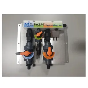 Hydro-Mixer V4-12 Proportioning Blend Manifold  For 12 Volt Pumps up to 5.5gpm (1/2 Valves)