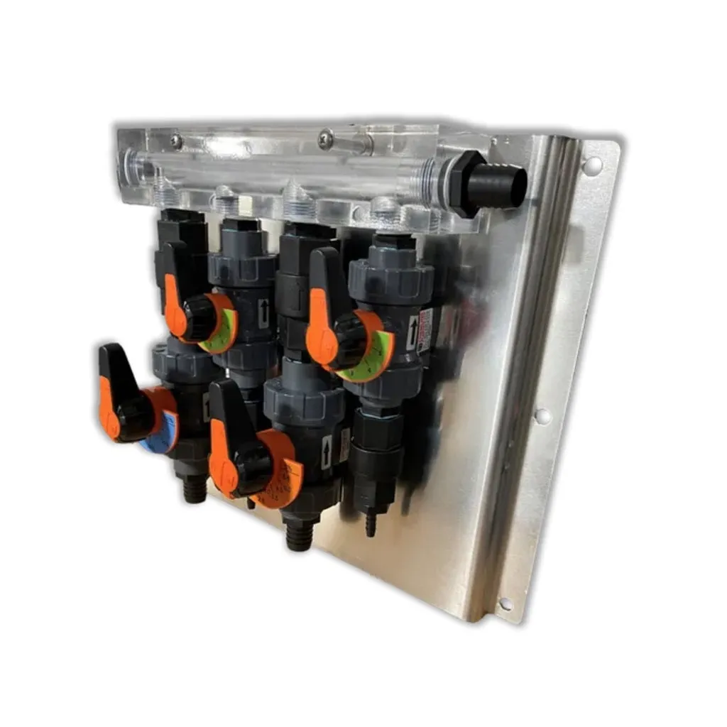 Hydro-Mixer V4-34-12 Proportioning Blend Manifold For 12 Volt Pumps up to 7.0gpm (3/4 Valves)
