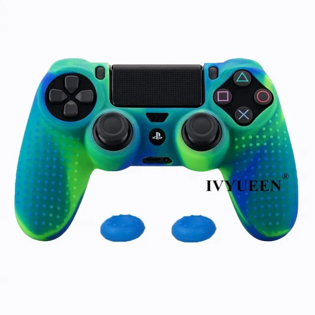 IVYUEEN 20 Colors Anti-slip Silicone Cover Skin Case for Sony PlayStation Dualshock 4 PS4 DS4 Pro Slim Controller & Stick Grip