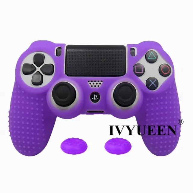 IVYUEEN 20 Colors Anti-slip Silicone Cover Skin Case for Sony PlayStation Dualshock 4 PS4 DS4 Pro Slim Controller & Stick Grip