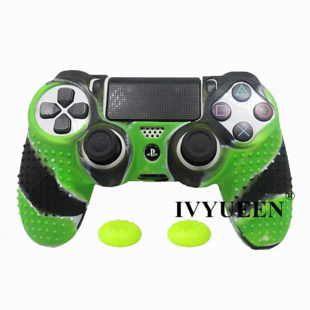 IVYUEEN 20 Colors Anti-slip Silicone Cover Skin Case for Sony PlayStation Dualshock 4 PS4 DS4 Pro Slim Controller & Stick Grip