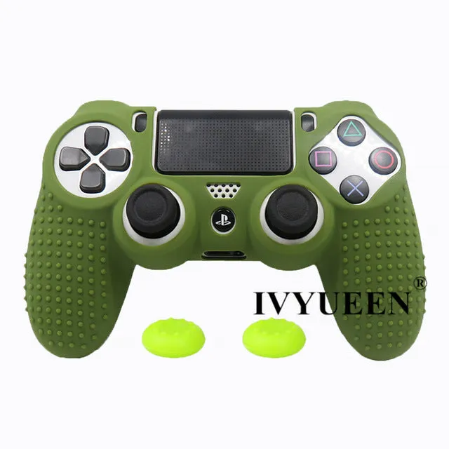 IVYUEEN 20 Colors Anti-slip Silicone Cover Skin Case for Sony PlayStation Dualshock 4 PS4 DS4 Pro Slim Controller & Stick Grip