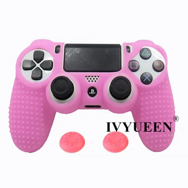 IVYUEEN 20 Colors Anti-slip Silicone Cover Skin Case for Sony PlayStation Dualshock 4 PS4 DS4 Pro Slim Controller & Stick Grip